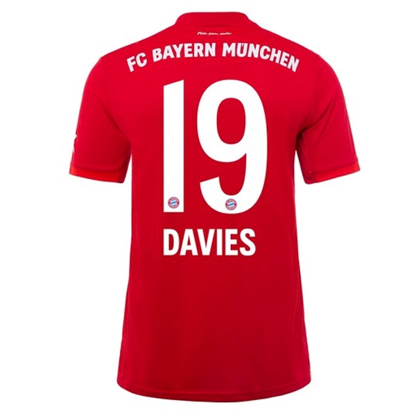 Camiseta Bayern Munich NO.19 Davies 1ª Kit 2019 2020 Rojo